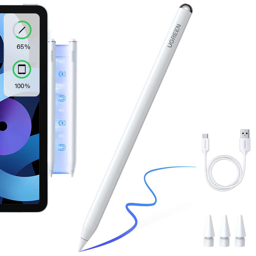 UGREEN Stylus Pen for iPad, Pencil 2nd Generation Magnetic Wireless Charging 12hr battery, w/voucher - UGREEN FBA (Prime exc.)